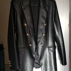 Zara Faux Leather Blazer/Jacket